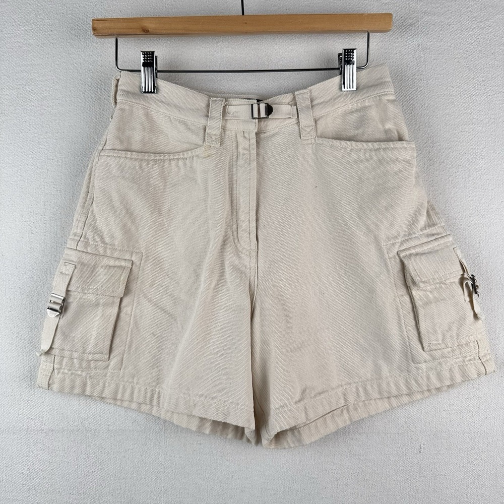 Ralph Lauren Canvas Cargo‎ Shorts Women's 6P Beige 100% Cotton 4" *Read